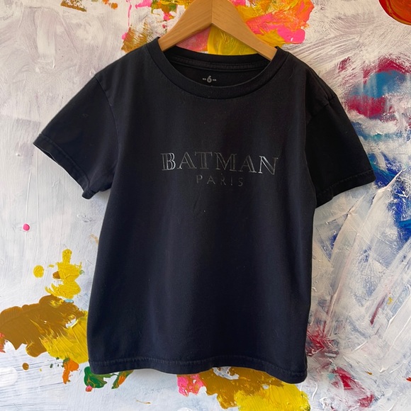 Batman “balmain” Paris tshirt by PAPER PLAIN in size 6 - Picture 1 of 1